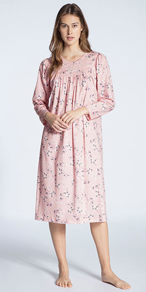 long sleeve knit nightgown