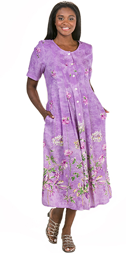 Last Ones Special La Cera (Size S) Rayon Short Sleeve in Lilac Oasis
