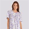 Copy of Calida 100% Cotton Nightgown - Knit Short Sleeve Gown in Twilight Purple