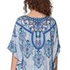 Cotton Caftan on SALE - Blue Paisley with pockets