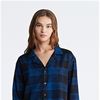 Sale 100% Cotton Flannel Sleepshirt in Blue Plaid or Grey Heather