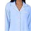La Cera Soft Blue Cozy Comfort Long Sleeve Pajamas for Women