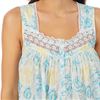 Eileen West Sleeveless Cotton Lawn Nightgown in Aqua Floral