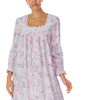 Special - Eileen West Long Sleeve 100% Cotton Nightgown -  Ballet Length in Rose Floral