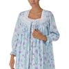 Eileen West Two Piece Cotton Lawn Nightgown & Button Robe Set in Sage Floral Joy  