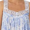 Eileen West Woven Cotton Lawn Nightgown Detail - Graceful Blue Floral