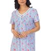 Carole Hochman Short Sleeve 100% Cotton Waltz 42" Nightgown - Floral Bounty