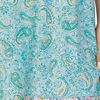 Short Ellen Tracy Flutter Sleeve Rayon Nightgown in Azure Paisley