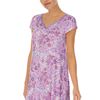 Ellen Tracy Short Cap Sleeve Rayon Nightgown in Pink Floral Paisley