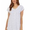 Eileen West Cotton Knit V-Neck Sleep Shirt in Spring Meadow