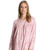 Calida Nightgowns - Cotton Knit Long Sleeve Chalk Pink Print
