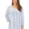 Eileen West Two Piece Cotton Lawn Nightgown & Button Robe Set in Spring Sky