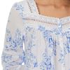 Eileen West  - Button-Front Robe in Blue Rose Floral