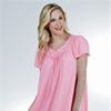 Miss Elaine Classics Long Flutter Sleeve Nylon Nightgown in English Rose