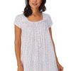 Eileen West Plus Size Cotton Knit Cap Sleeve Ballet Nightgown in Enchanting Floral