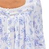 Eileen West Cotton Lawn Nightgown - Long Sleeve in Peri Floral on White