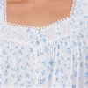 Eileen West Cotton Modal Nightgown in Blue Rose Floral