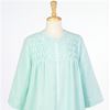 SC SALE Miss Elaine (Size M) Long Seersucker Robe - Smocked Zip Front in Aqua Mint  (Use Coupon CYBERDAYS for 25% Off)