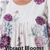 Calida Short Sleeve Cotton Knit Nightgown in Vibrant Blooms