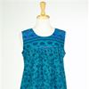 La Cera Plus Sleeveless Mid Length Dress in Teal Chrysocolla Print