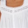 Cotton Lawn Sleeveless Nightgown in Starry White