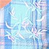 Miss Elaine Robe in Aqua Blue Plaid - Bodice Embroidery Detail