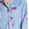 Calida Long Sleeve V-Neck Cotton Knit Nightgown Light Blue Charms