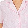 Pajamas by Carole Hochman - Short Sleeve 100% Cotton Knit PJs in Pink Paisley
