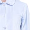 Blue Bed Jacket - Contrast Trim on Collar, Pocket & Sleeve