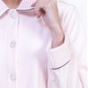 KayAnna Pink Velour Bed Jacket with Contrast Trim