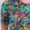 Cotton Dress with pockets by La Cera in sunny garden on black print