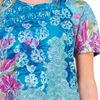 Plus Extended Sizes La Cera Cotton Knit Dress in Seaside Garden