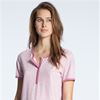 Calida 100% Cotton Knit Short Sleeve Button Tab Sleepshirt in Pink Daisy Deco