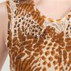 Cotton Sleeveless Smocked  Plus Size Sundresses in Safari