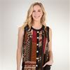 SC SALE Button-Front (Size S) Lightweight Rayon Sleeveless Long Beach Dress in Tribal Art