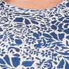 La Cera Cotton Knit A-Line Dress - Blue Floral on White