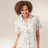 La Cera Cotton Pajamas in Blooming Vines Print