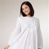 YAs Seen in Glamour (Size Small) Long Sleeve White Cotton Nightgown by La Cera