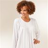 Calida Nightgowns - Cotton Knit Long Sleeve Calida Nightgown in White