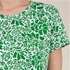 La Cera "Easy Fit" Knit A-Line Dress - Green Floral