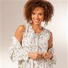 La Cera Blooming Vines Robe with Matching Nightgown 