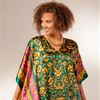 Satin Charmeuse Lounger Kaftans One Size in Vanessa Jade or Navy
