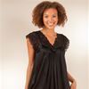 y10-23-22Shadowline (Size S) Silhouette Flutter Sleeves Waltz Nightgown - Black