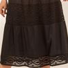 Claudia Richards 100% Cotton Tiered Skirt -  Black