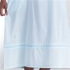 La Cera Cotton Short Sleeve Nightgown in Pearl Innocence - Blue