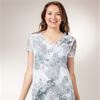 Short Dress / Tunic / Coverup - Cap Sleeve Chiffon Sublimation - Butterfly Grove