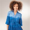 SB Easy Fit Cotton Top - Roll Sleeve Oversized Tunic - Blue Ombre