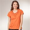 Cotton Shirt (Size S & XL) Knit Scoop Neck Cap Sleeve Phool Top in Paprika