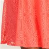 Ellen Parker Sleeveless A-line Lace Dress in Coral