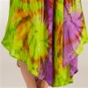 Beach Dress - Cotton Sleeveless One Size Long Dress in Lime Burst